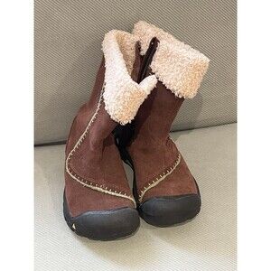 Keen Dry Suede Sherpa Lined Boots Size 13 Slip Water Resistant Side Zip